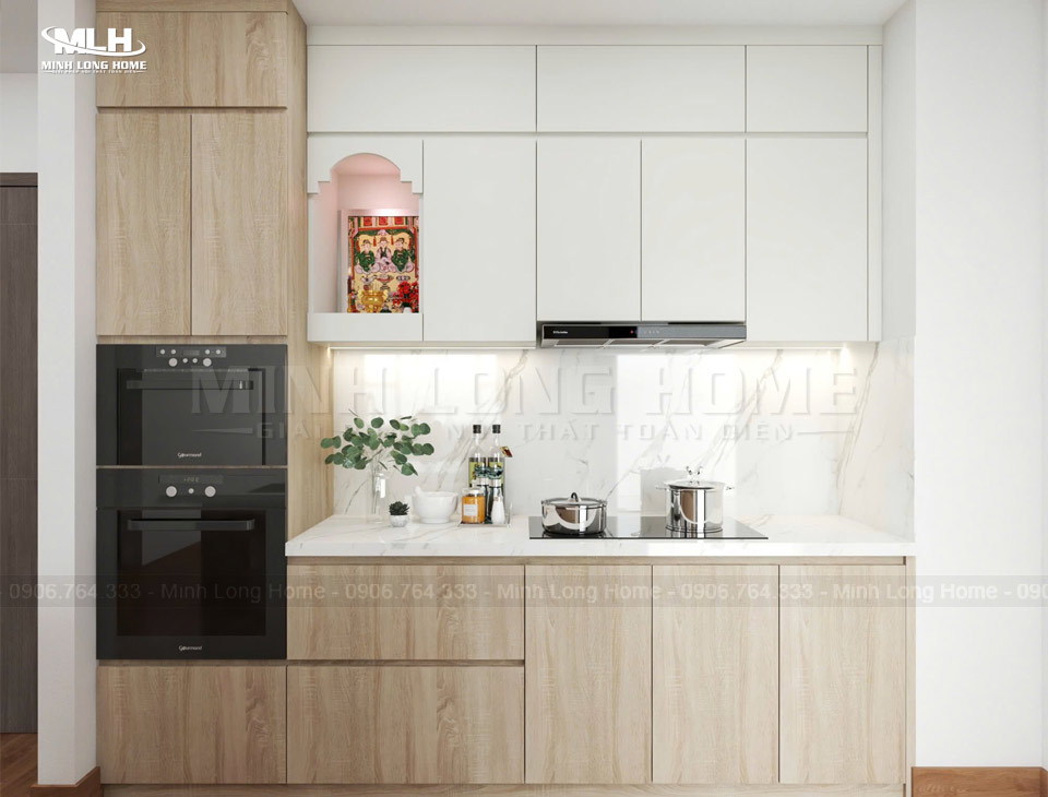 Xu hướng tủ bếp gỗ phủ Melamine