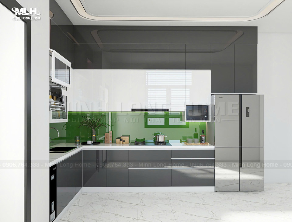 Xu hướng tủ bếp nhựa Acrylic là phổ biến nhất hiện nay