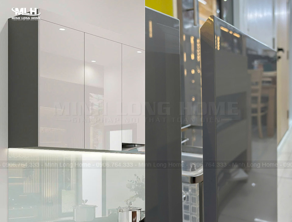 Cấu tạo cánh tủ inox cánh Acrylic