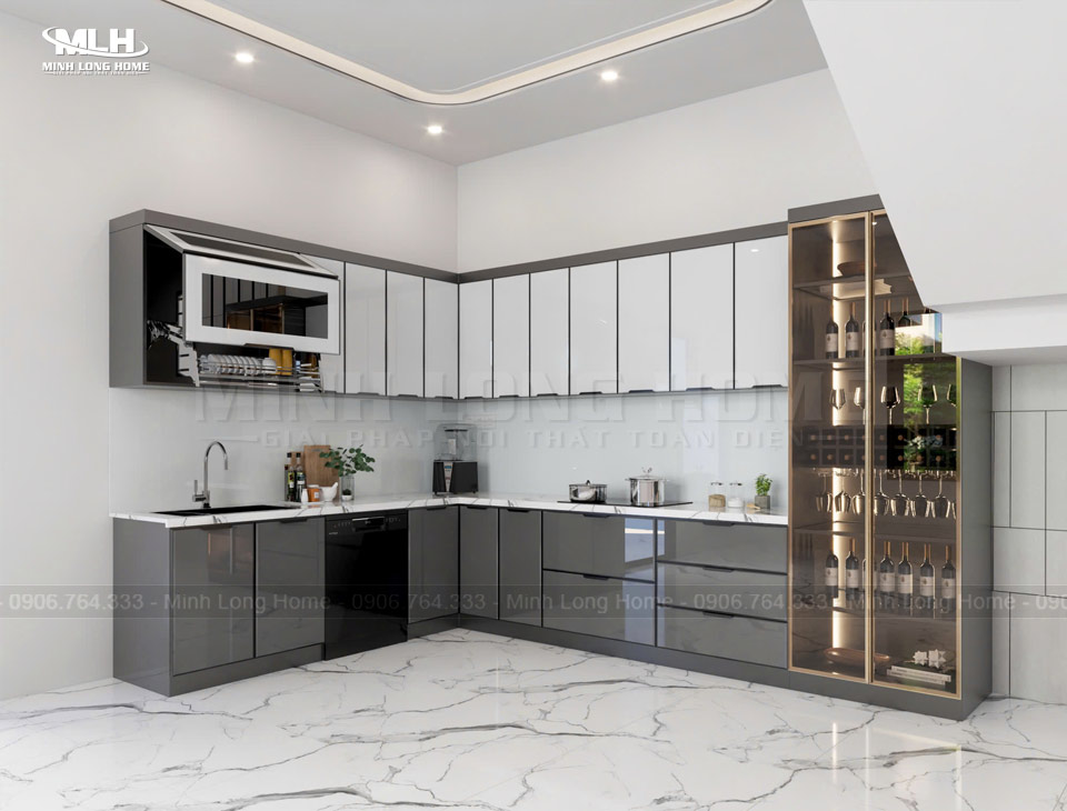 Tủ bếp TPHCM hợp kim nhôm