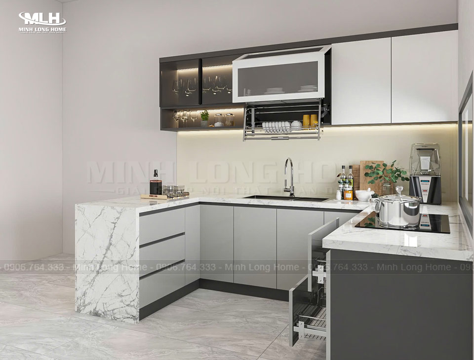 Tủ bếp nhựa Melamine