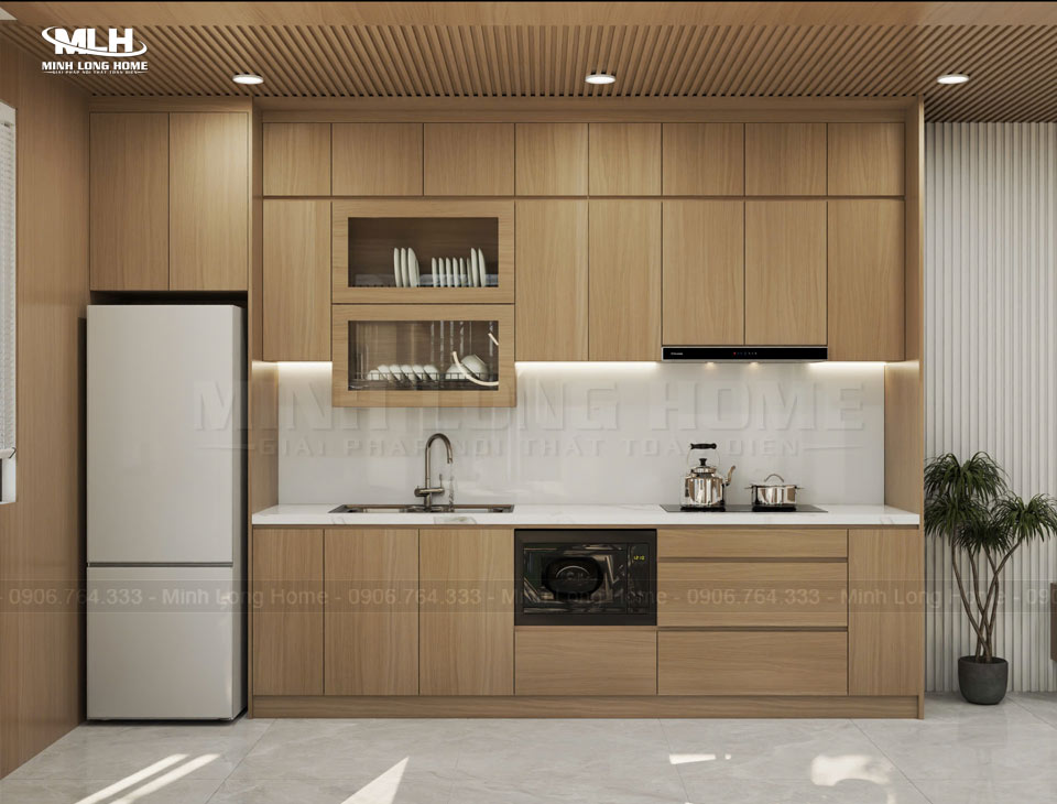 Tủ bếp nhựa Melamine là gì