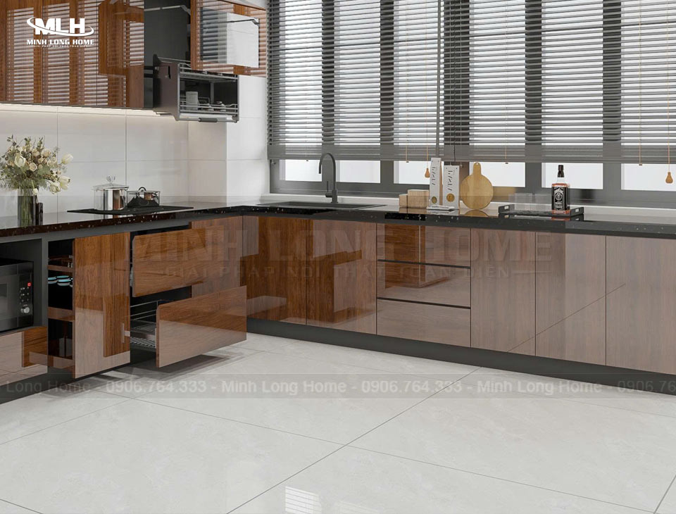 Cách bố trí tủ bếp dưới tiện nghi Bố trí tủ bếp dưới khu lưu trữ