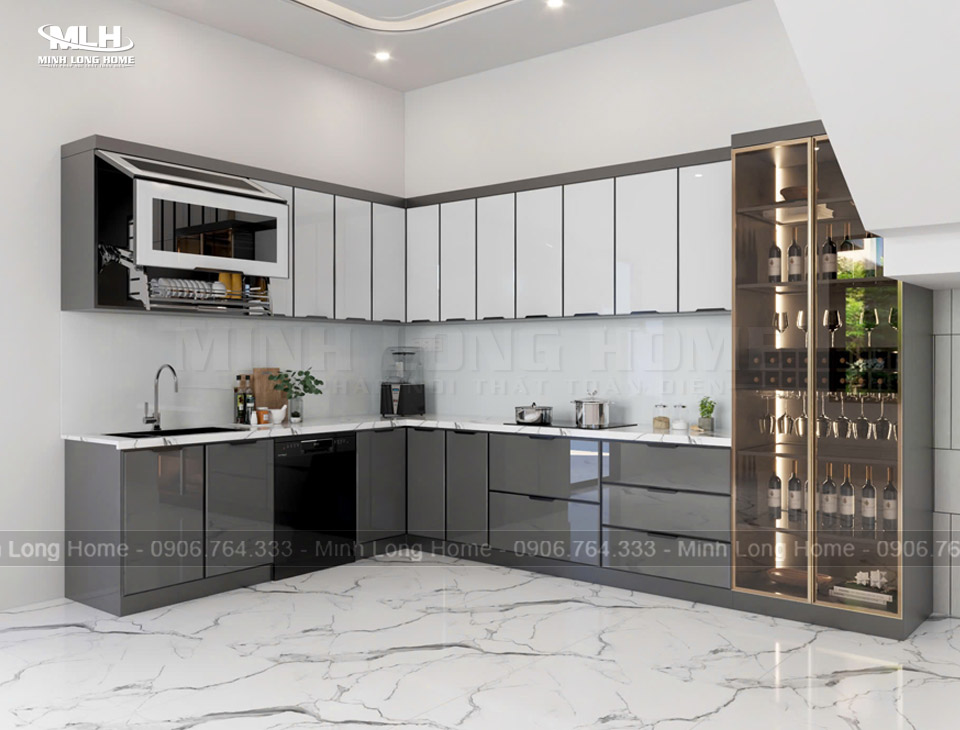 So sánh tủ bếp inox và tủ bếp bê tông - Nên làm tủ nào?