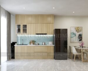 Dự án tủ bếp nhựa melamine anh Thảo quận 12