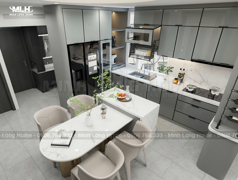 So sánh tủ bếp inox và tủ bếp bê tông - Nên làm tủ nào?