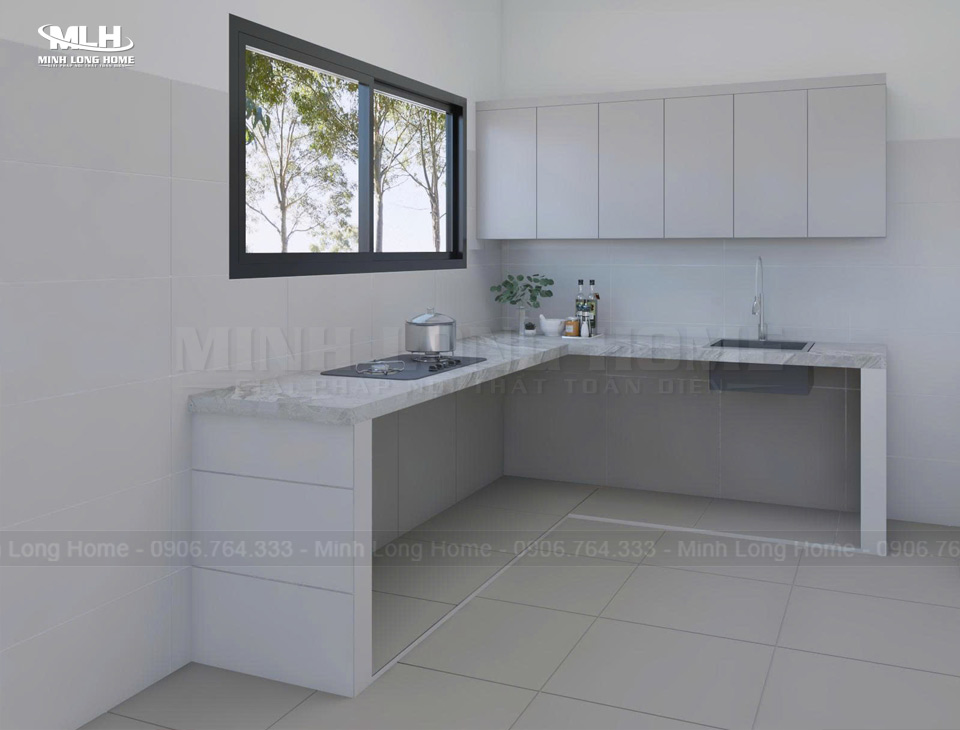 Ưu điểm tủ bếp khung bê tông