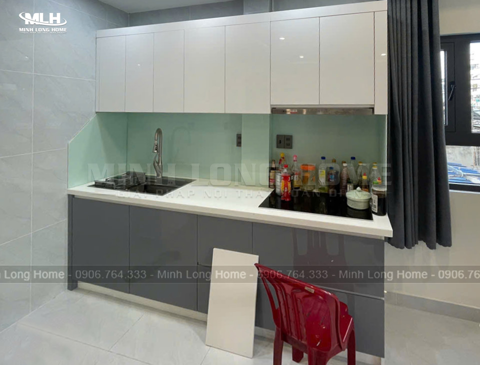 Dự án tủ bếp nhựa Acrylic chú Hải
