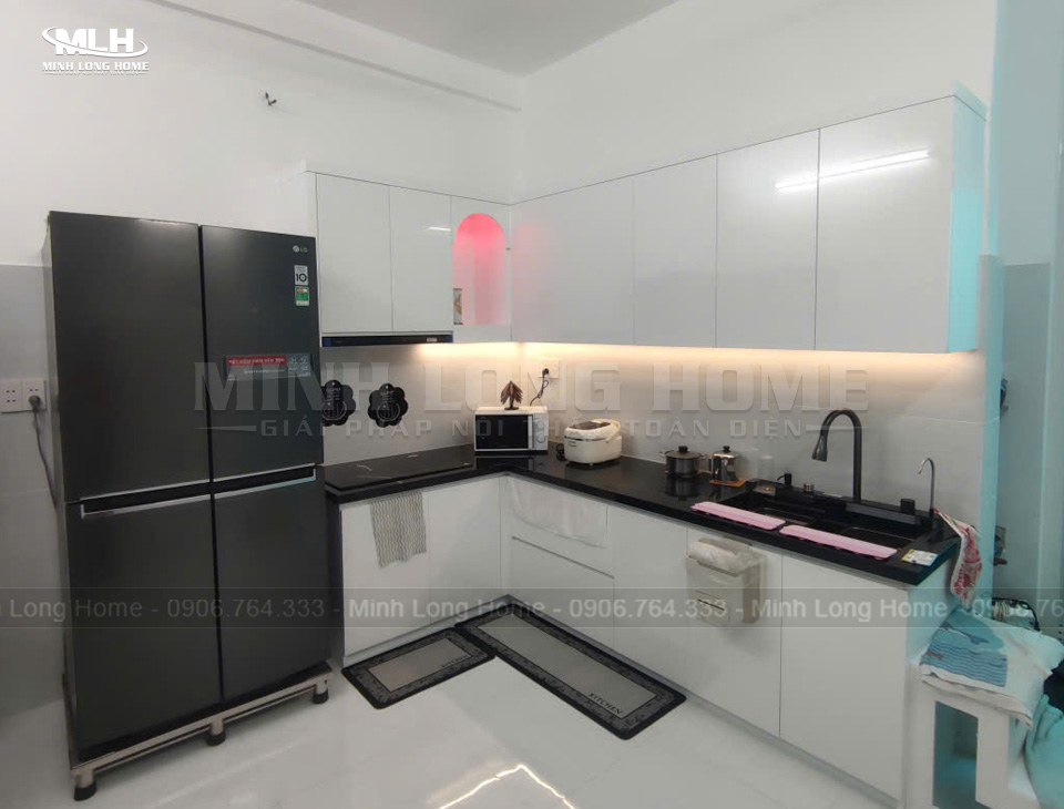 Dự án tủ bếp Acrylic chị Lan Anh Bình Thạnh
