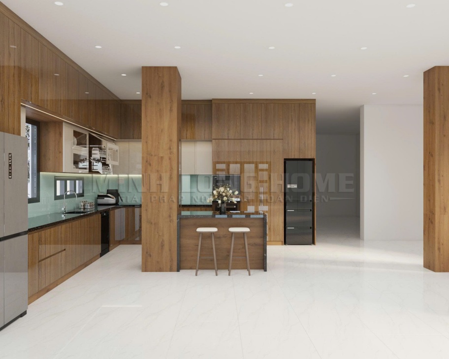 Dự án tủ bếp nhựa Acrylic vân gỗ chị Hạnh Quận 9 Dự án tủ bếp nhựa Acrylic vân gỗ chị Hạnh Quận 9