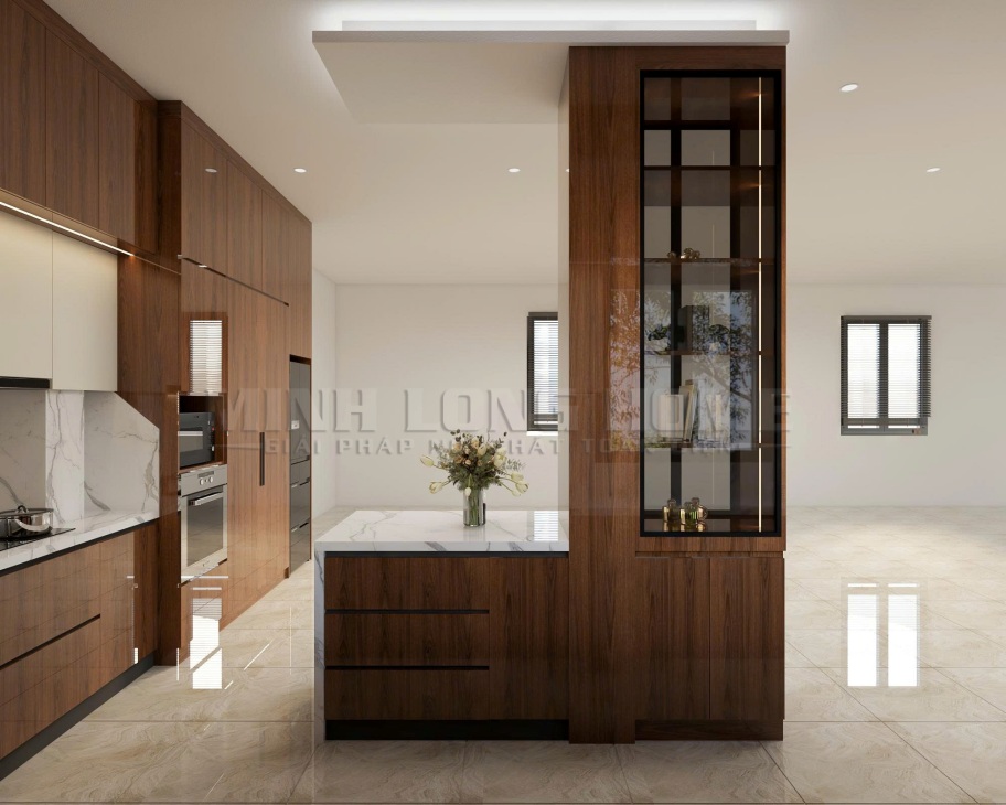 Dự án tủ bếp nhựa Acrylic vân gỗ chị Hạnh Quận 9 Dự án tủ bếp nhựa Acrylic vân gỗ chị Hạnh Quận 9