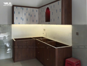 Dự án tủ bếp nhựa chị Anh Hóc Môn