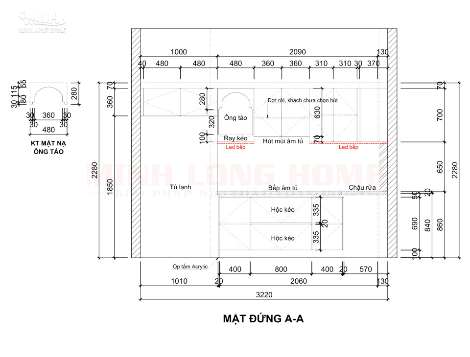 Dự án tủ bếp nhựa anh Thịnh Thủ Đức