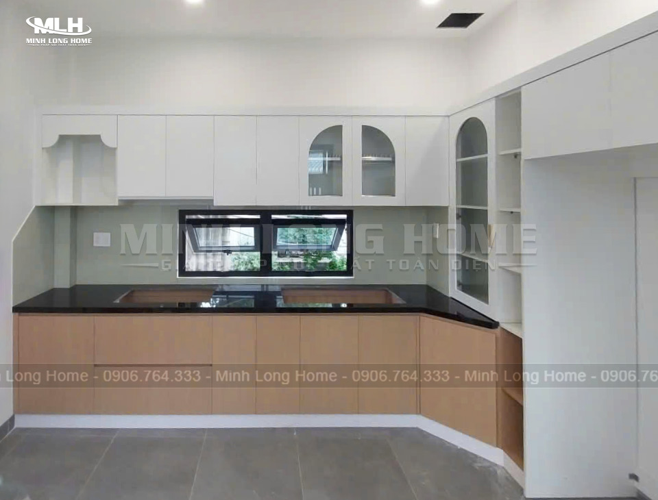 Dự án tủ bếp nhựa Melamine anh Khoa Bình Thạnh