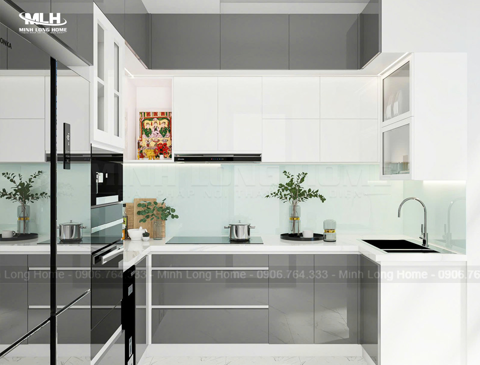 Tủ bếp nhựa Acrylic Tủ bếp nhựa Acrylic - Ảnh 2