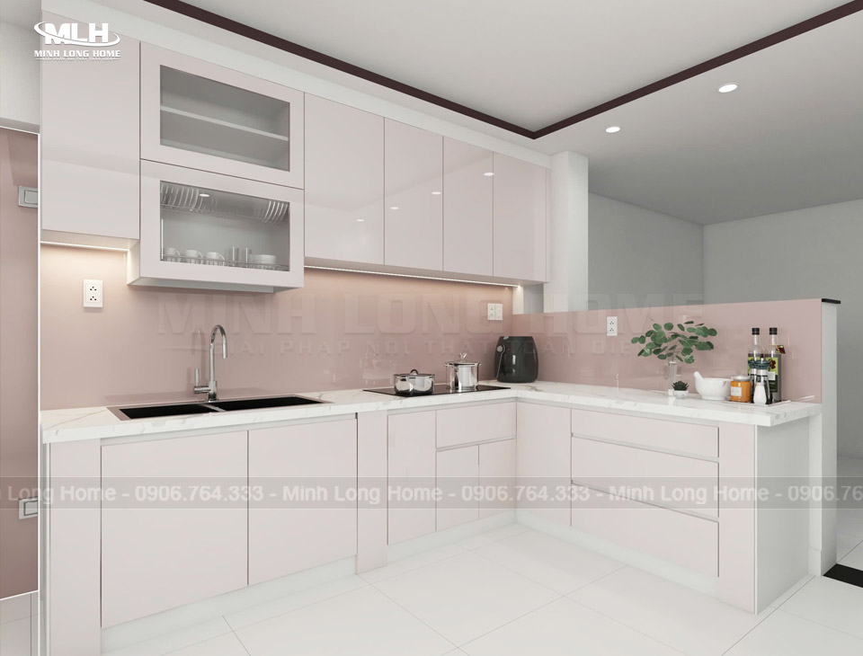 Tủ bếp nhựa Acrylic Tủ bếp nhựa Acrylic - Ảnh 5