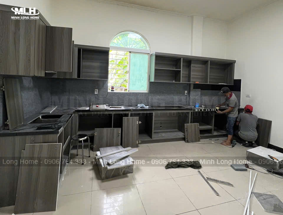Báo giá tủ bếp nhựa giả gỗ mới nhất và mẫu đẹp Lắp đặt tủ bếp nhựa giả gỗ tại nhà